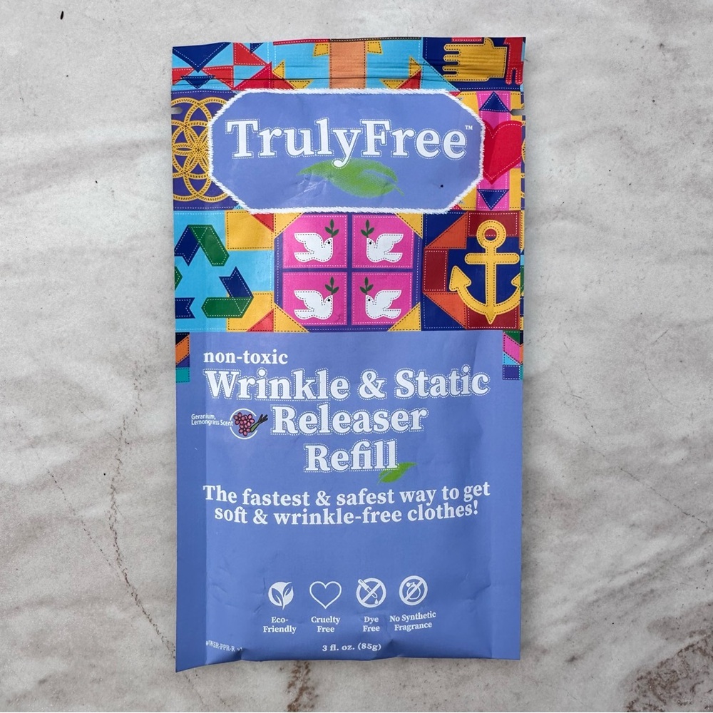 Truly Free Wrinkle static releaser refill non toxic dye free cruelty free eco‎